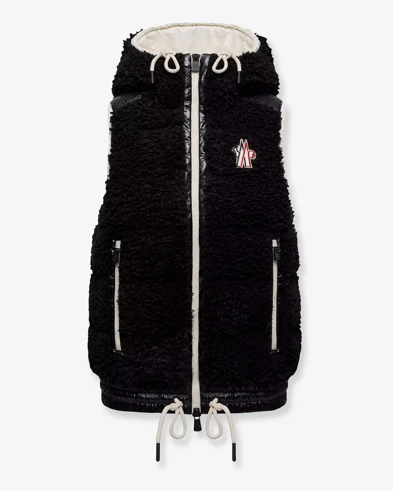Moncler Fleece hooded down jacket -  - gender_Woman Black