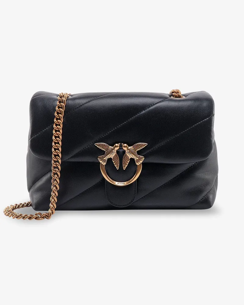 Pinko Love Puff Classic matelassé leather shoulder bag -  - gender_Woman Black