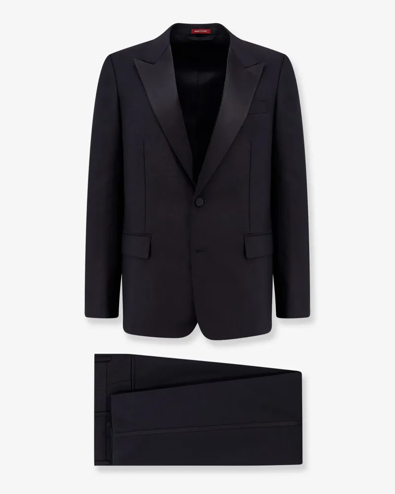Gucci Mohair and wool tuxedo with gg metal button detail -  - gender_Man Black