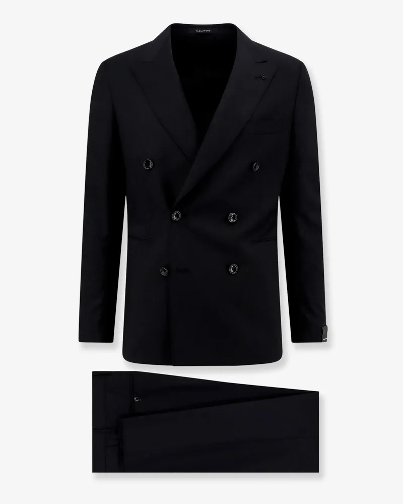 Tagliatore Double-breasted virgin wool suit -  - gender_Man Black
