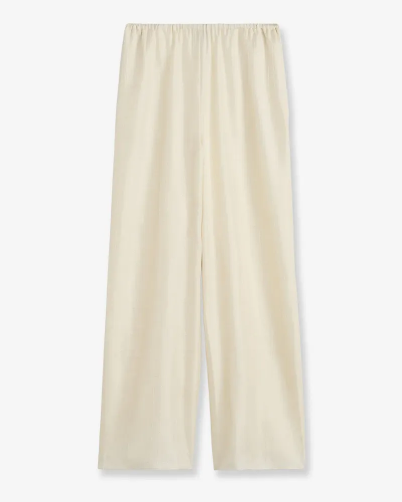 Totême Pajamas organic silk trousers -  - gender_Woman White