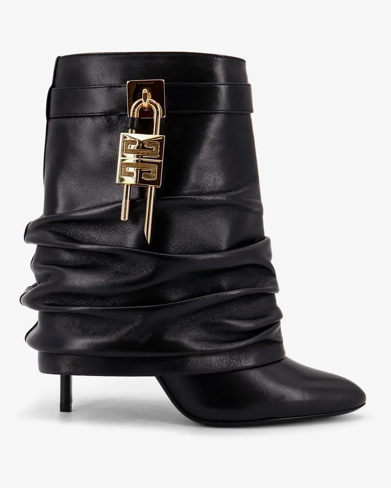 Givenchy Shark Lock Stiletto leather ankle boots -  - gender_Woman Black