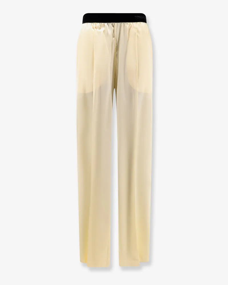 Tom Ford Pyjamas stretch satin trousers -  - gender_Woman Yellow