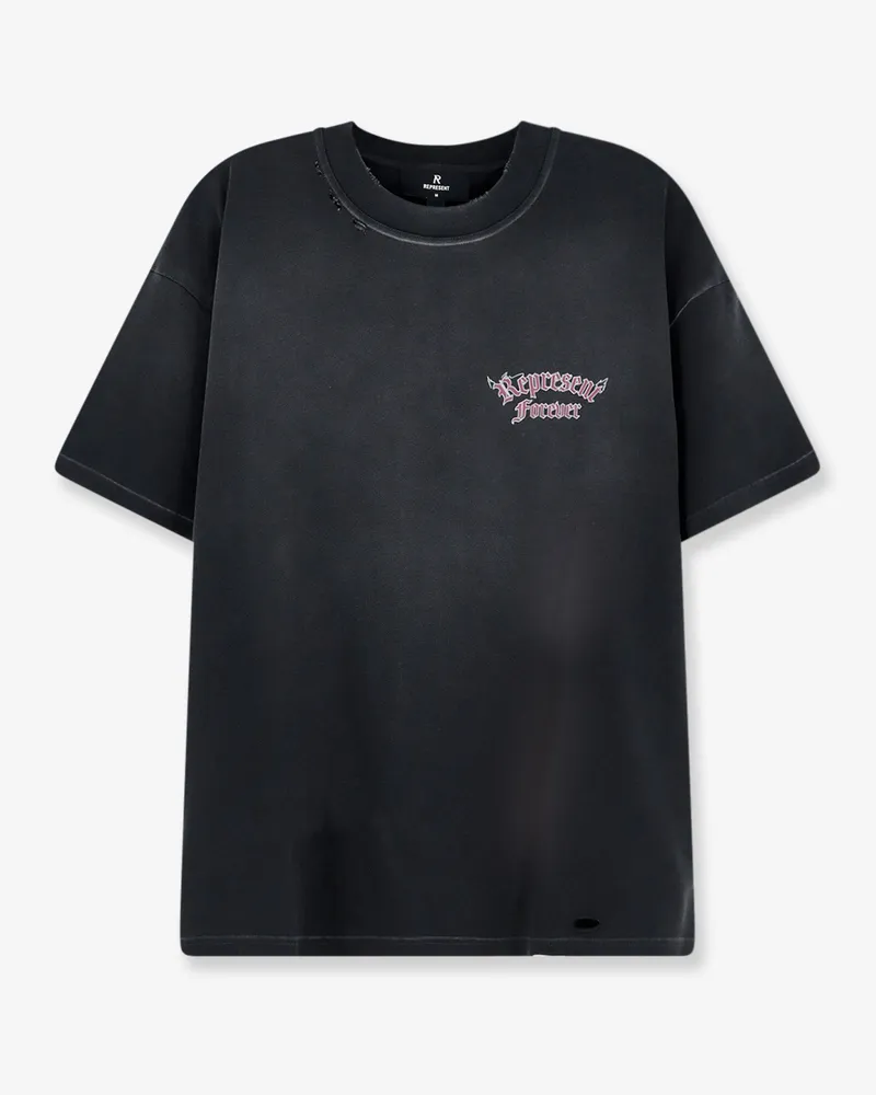 REPRESENT Used-effect cotton T-shirt -  - gender_Man Grey