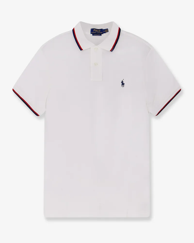 Ralph Lauren Cotton polo shirt with contrasting profile -  - gender_Man White