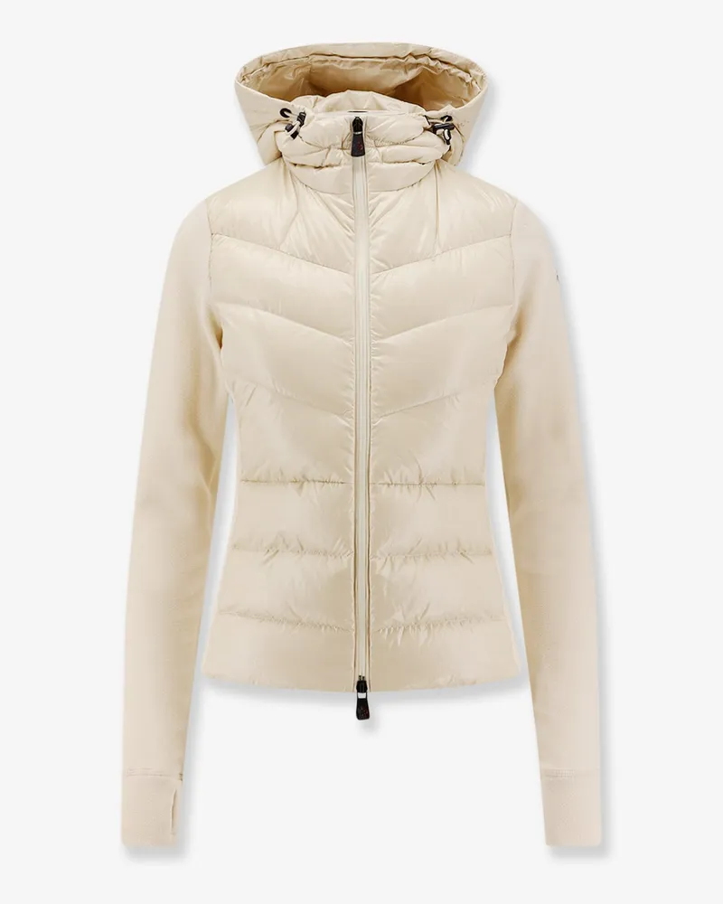 Moncler Nylon down jackt with fleece inserts -  - gender_Woman White