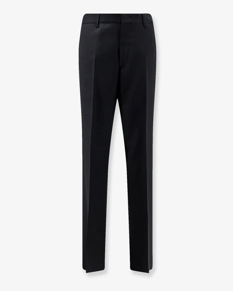 Tagliatore Viscose and silk trousers -  - gender_Man Black