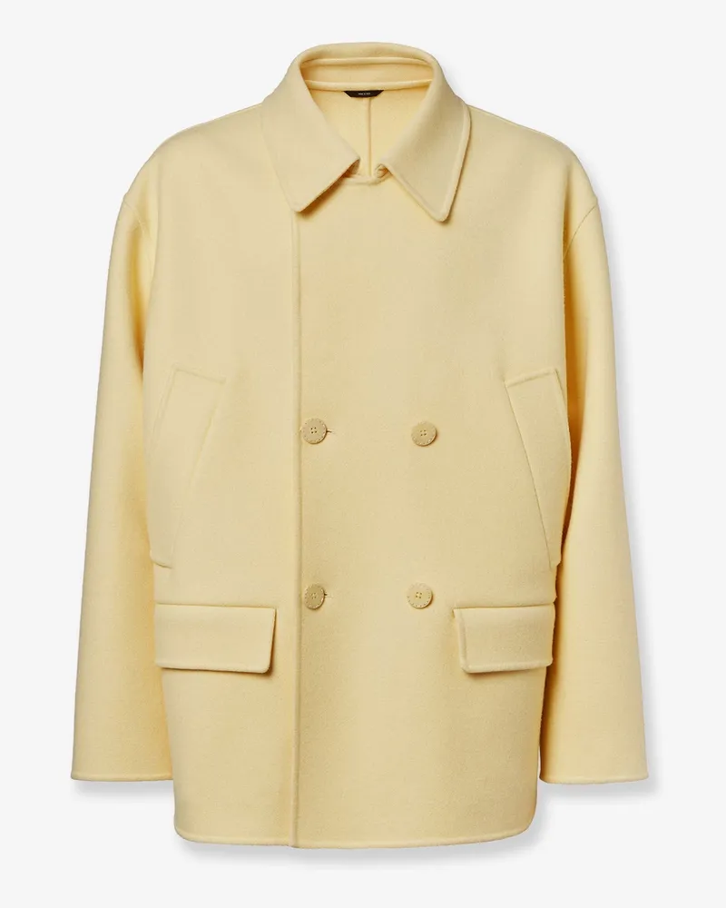 Fendi Double-breasted wool coat -  - gender_Man Yellow