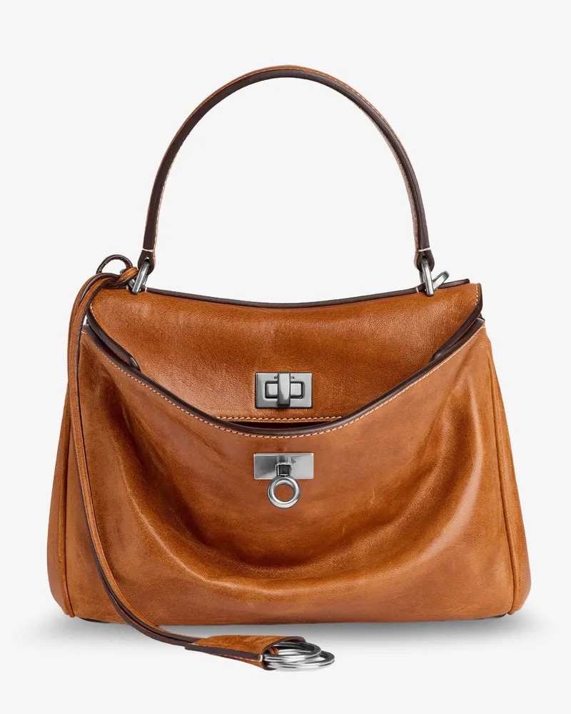 Balenciaga Rodeo Mini Leather Handbag -  - gender_Woman Brown