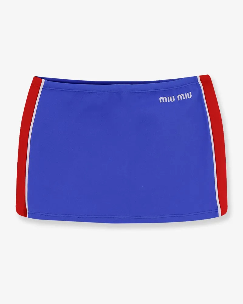 Miu Miu Recycled material mini skirt -  - gender_Woman Blue