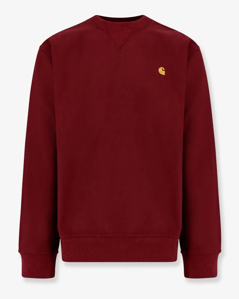 Carhartt WIP American script cotton blend sweatshirt with embroidered logo -  - gender_Man Red
