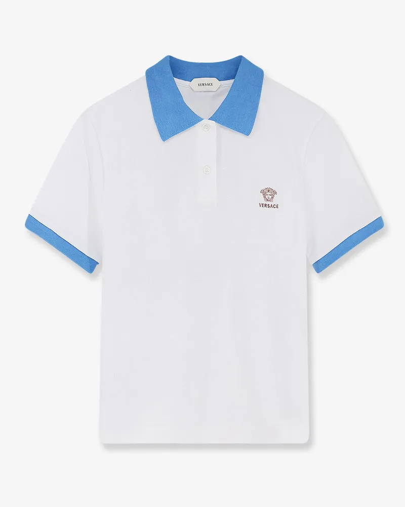 Versace Cotton polo shirt with Medusa embroidery -  - gender_Woman White
