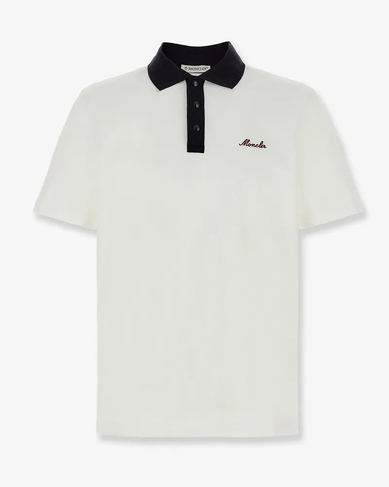 Moncler Cotton Polo Shirt -  - gender_Man White