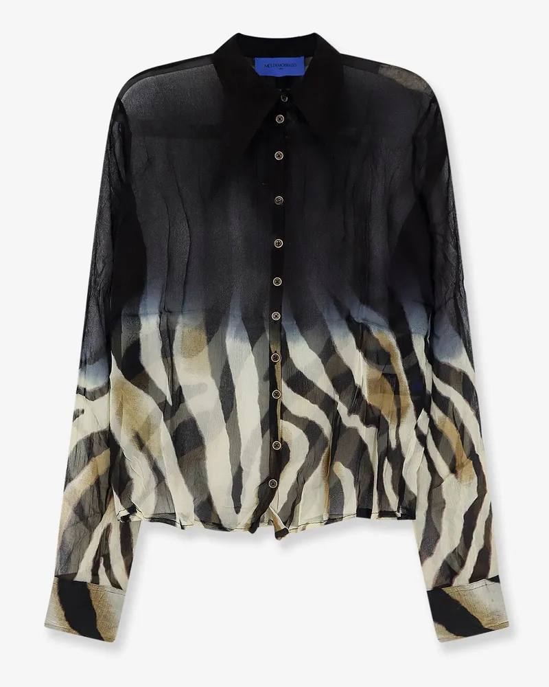 Mes Demoiselles Viscose shirt with zebra print -  - gender_Woman Multicolor