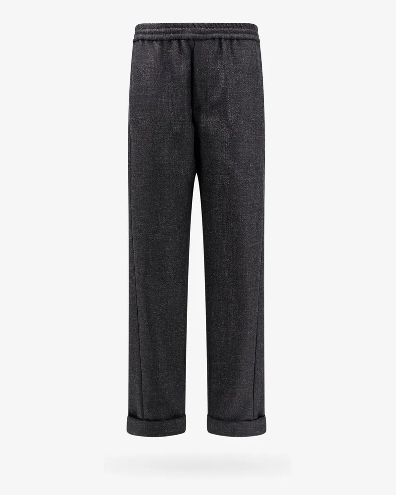 Valentino Garavani Virgin wool trouser with fold at the bottom -  - gender_Man Grey