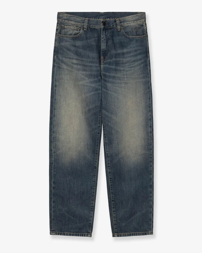 Carhartt WIP Aaron Pant blue denim jeans with washed out effect -  - gender_Man Blue