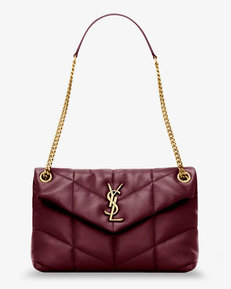 Saint Laurent Loulou Puffer matelassé leather shoulder bag -  - gender_Woman Red