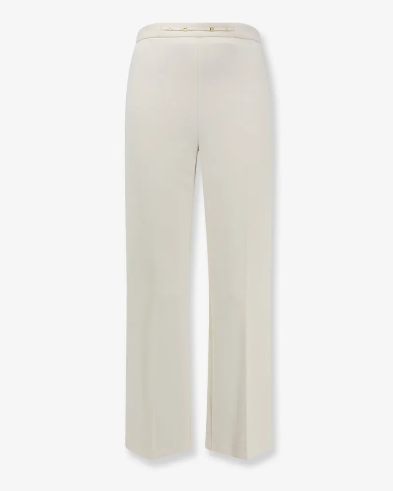 Elisabetta Franchi Essentials trousers with Monogram detail -  - gender_Woman White