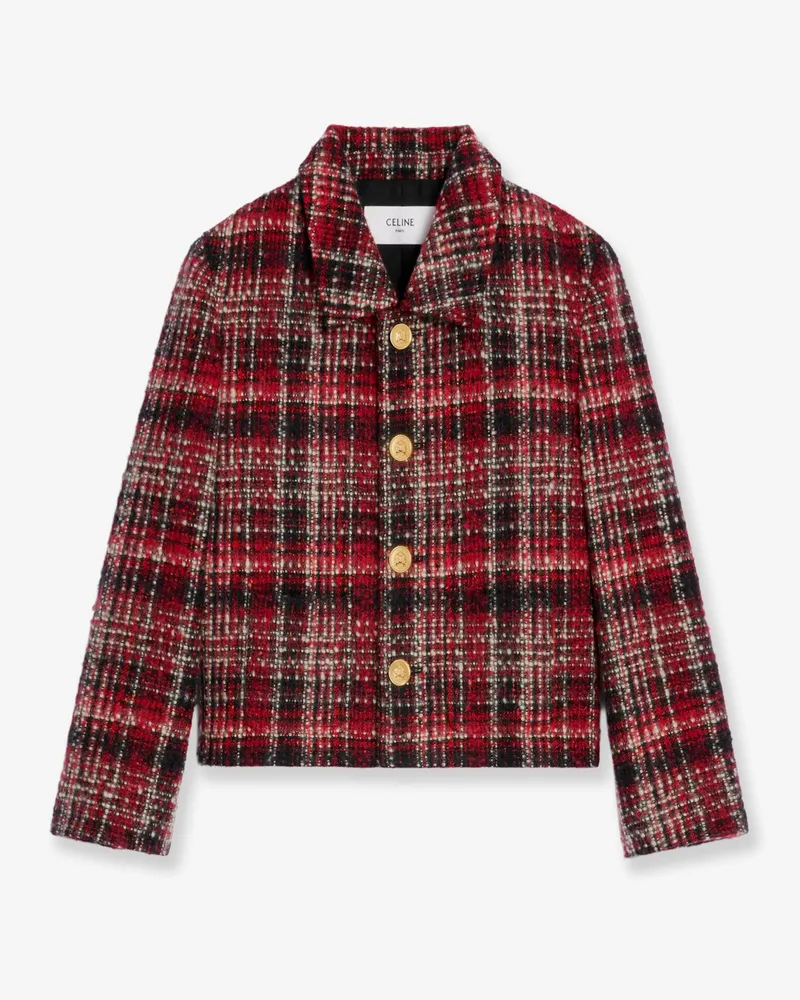 Celine Madras wool, cotton and mohair blazer -  - gender_Woman Red