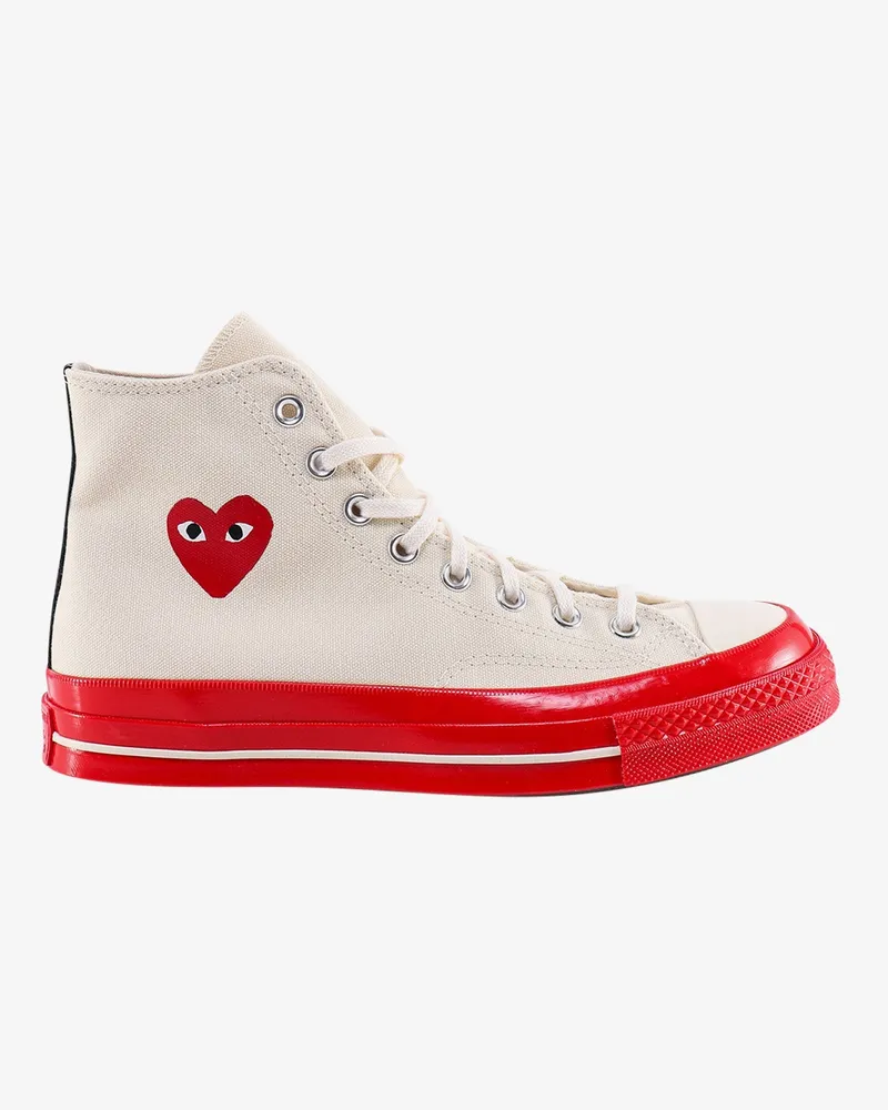 Comme des Garçons Chuck 70 cdg hi canvas sneakers with iconic heart print -  - gender_Man White