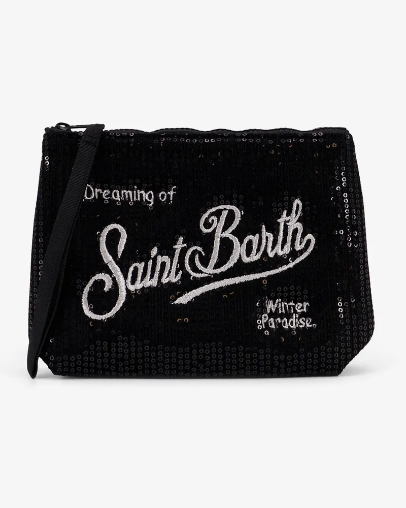 MC2 Saint Barth Aline Velvet Paillettes clutch -  - gender_Woman Black