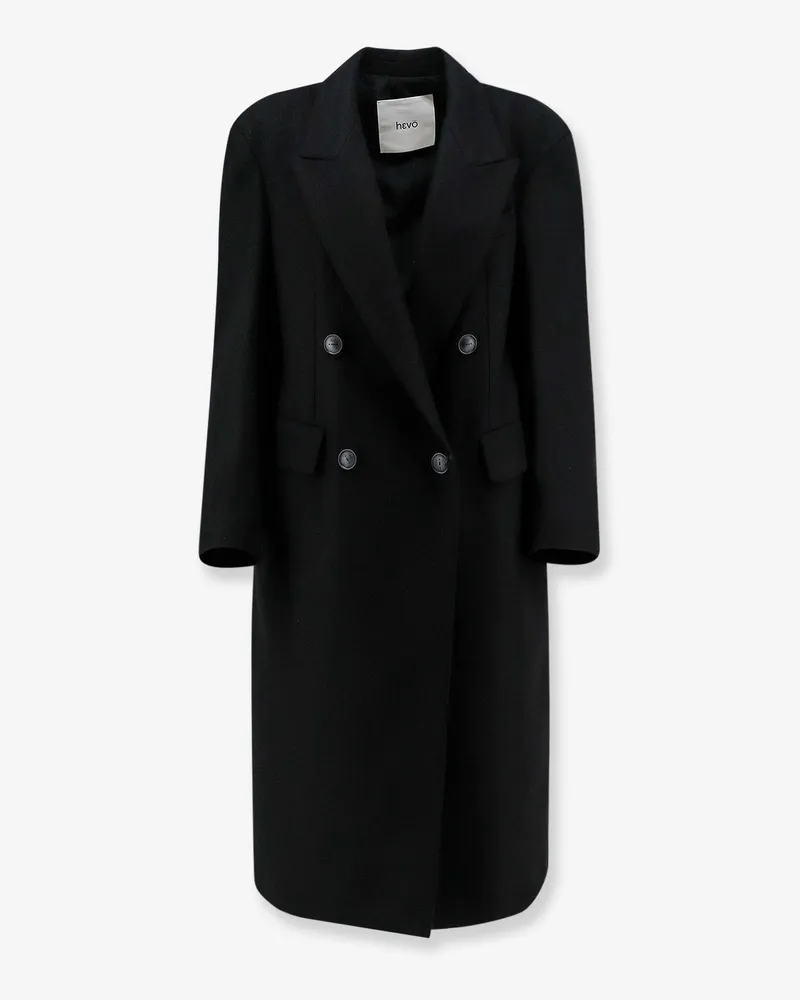 Hevò Martinafranca wool blend coat -  - gender_Woman Black