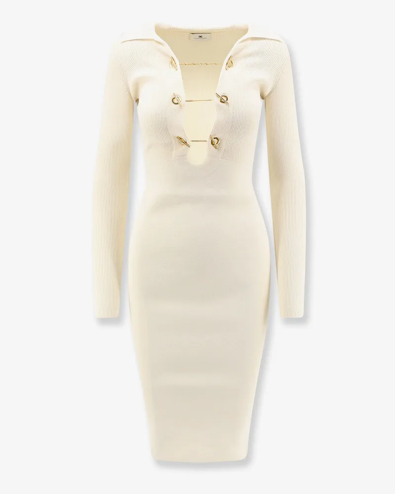 Elisabetta Franchi Long viscose blend dress -  - gender_Woman White