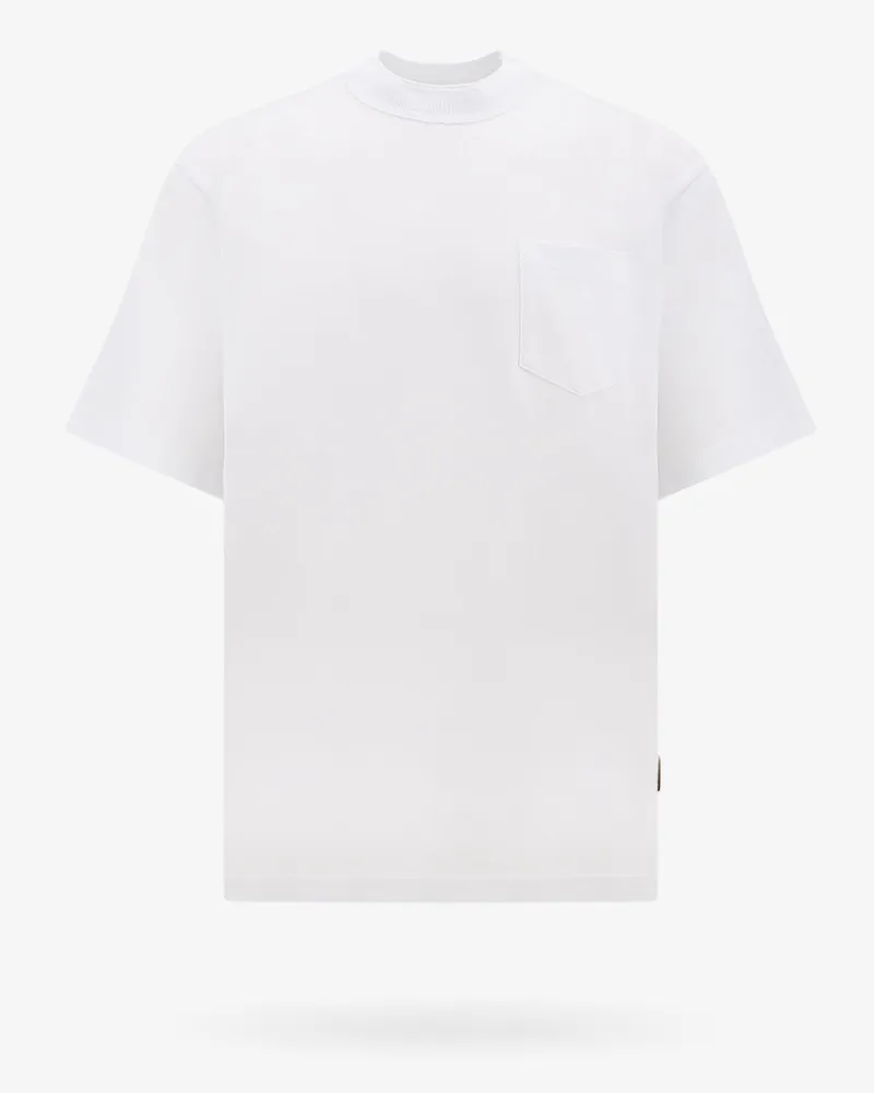 Sacai Cotton t-shirt with zip on the bottom -  - gender_Man White