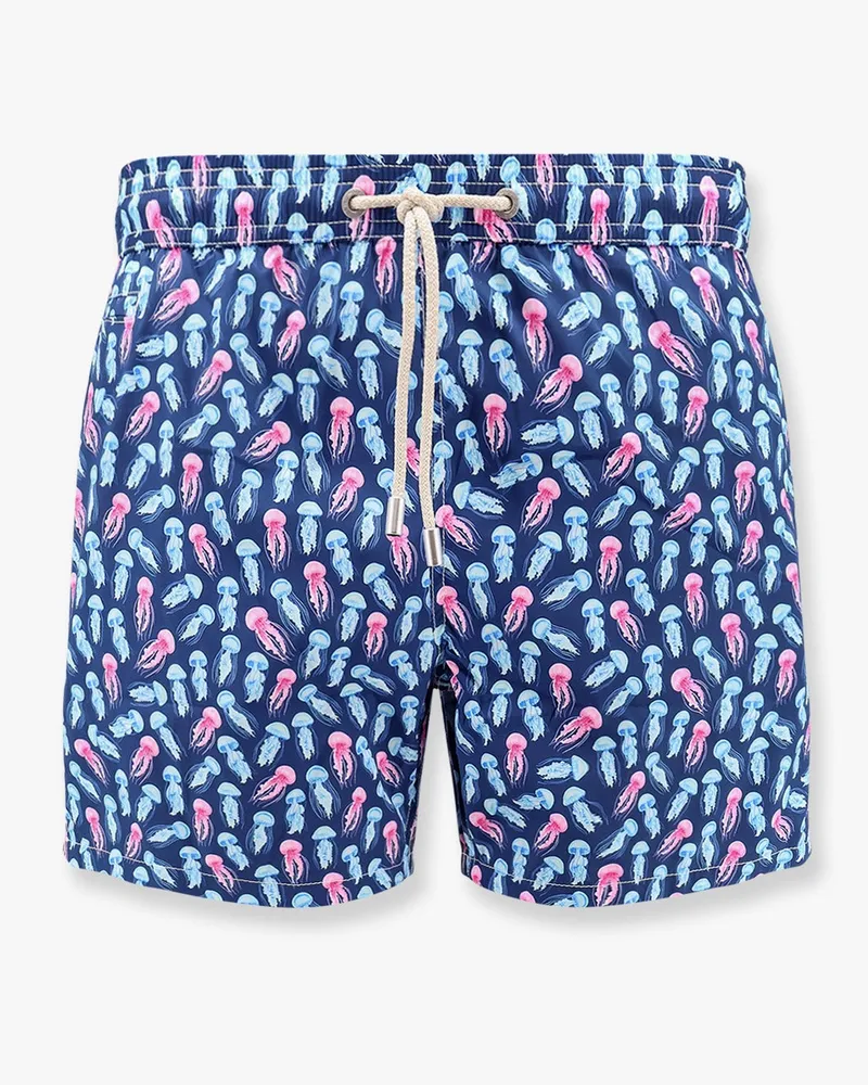 MC2 Saint Barth Comfort Light swim trunks with JellyFish Neon 61 print -  - gender_Man Blue
