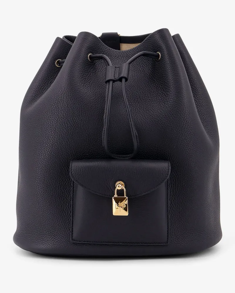 Loro Piana Extra Drawstring L27 leather backpack -  - gender_Woman Blue