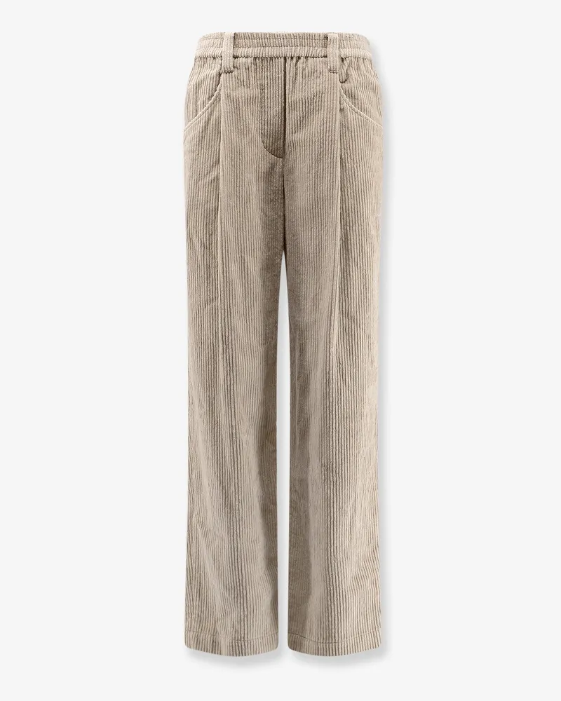 Brunello Cucinelli Corduroy trousers -  - gender_Woman Beige
