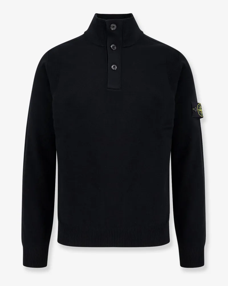 Stone Island Certified virgin wool sweater -  - gender_Man Black