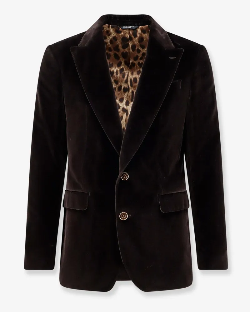 Dolce & Gabbana Velvet blazer -  - gender_Man Brown