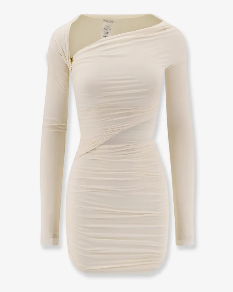 Amazuìn Pat stretch fabric mini dress -  - gender_Woman White