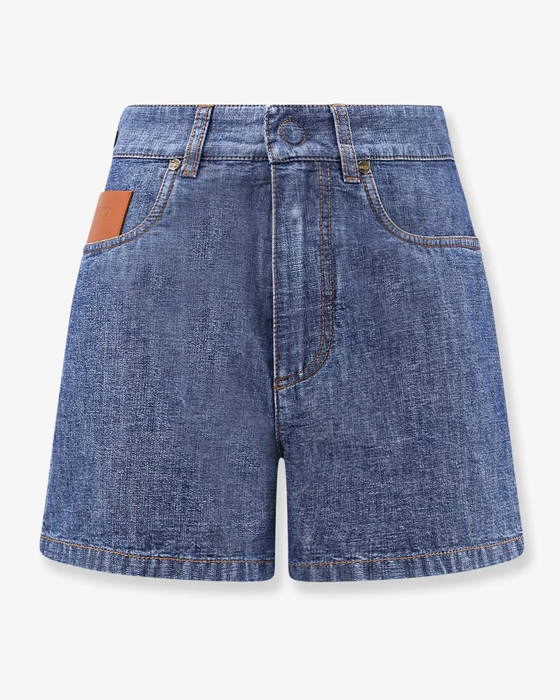 Fendi Chambray Denim Shorts -  - gender_Woman Blue