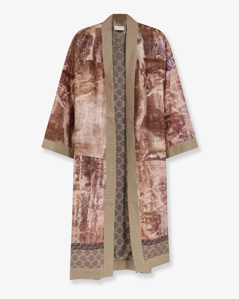 Pierre-Louis Mascia Aloe Silk Kimono -  - gender_Woman Brown