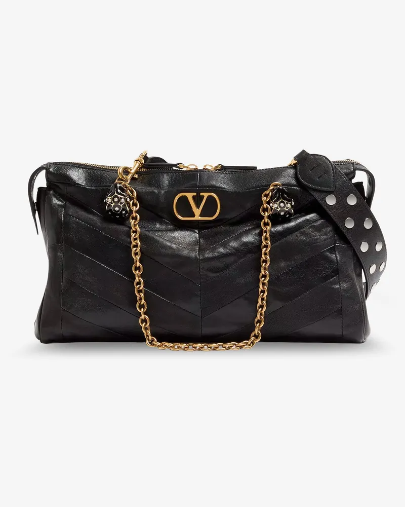 Valentino Garavani Panthea leather shoulder bag - VALENTINO GARAVANI - gender_Woman Black