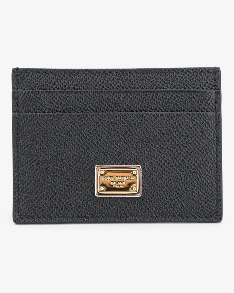 Dolce & Gabbana Hammered leather card holder -  - gender_Woman Black