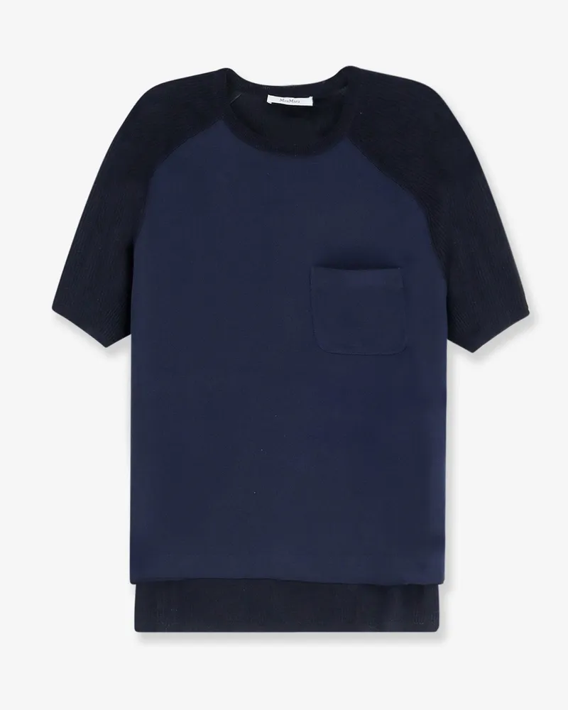 Max Mara Mxmgolfo silk and cashmere top -  - gender_Woman Blue