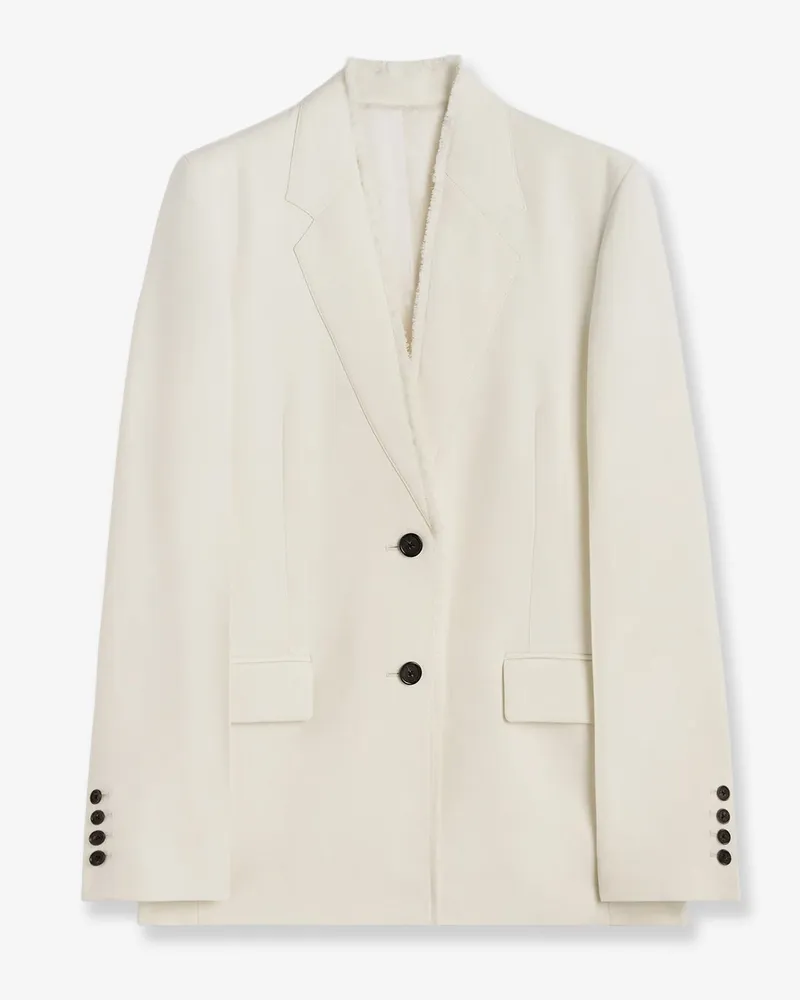 Totême Raw lapel blazer -  - gender_Woman White