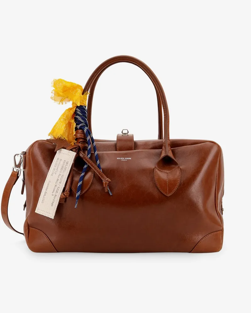 Golden Goose Vita leather handbag with front logo -  - gender_Woman Brown