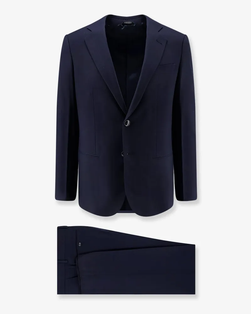 Giorgio Armani Soho Line Super 160's virgin wool suit -  - gender_Man Blue