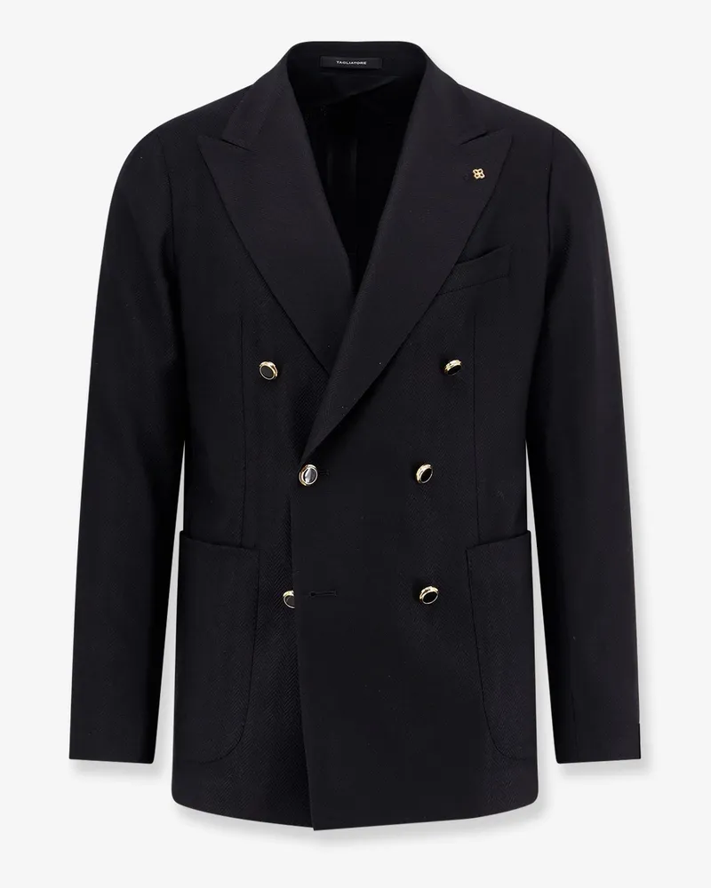 Tagliatore Virgin wool double-breasted blazer -  - gender_Man Black