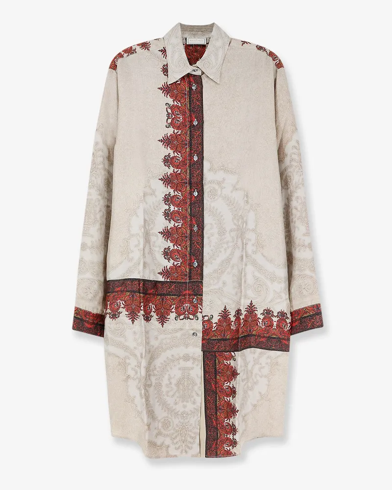 Pierre-Louis Mascia Silk Chemisier Dress -  - gender_Woman Beige