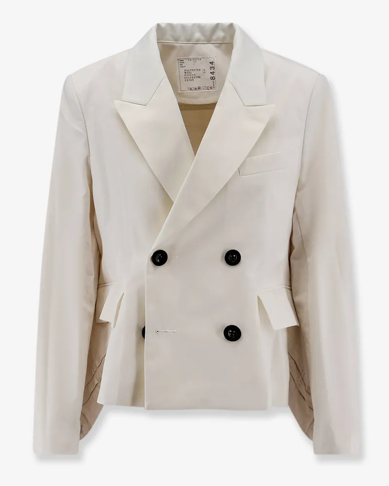 Sacai Blazer with white denim insert on the back -  - gender_Woman White