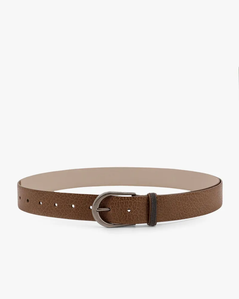 Brunello Cucinelli Leather belt with monili detail -  - gender_Woman 