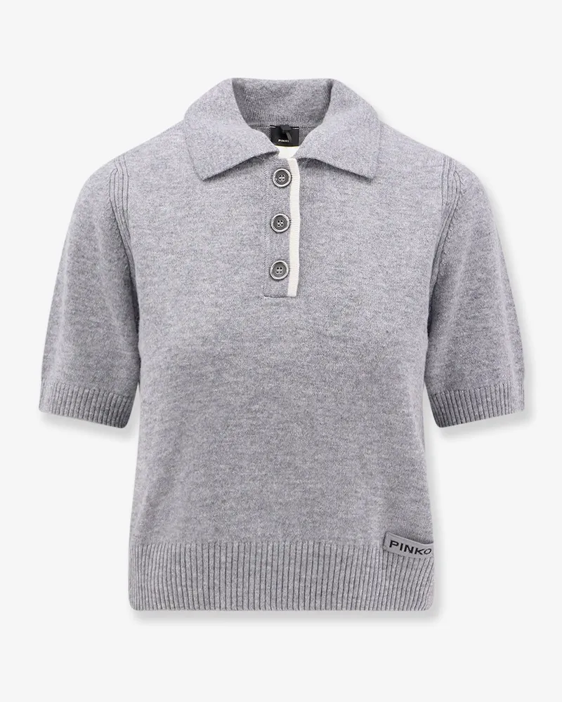 Pinko Gorgona wool and cashmere polo sweater -  - gender_Woman Grey
