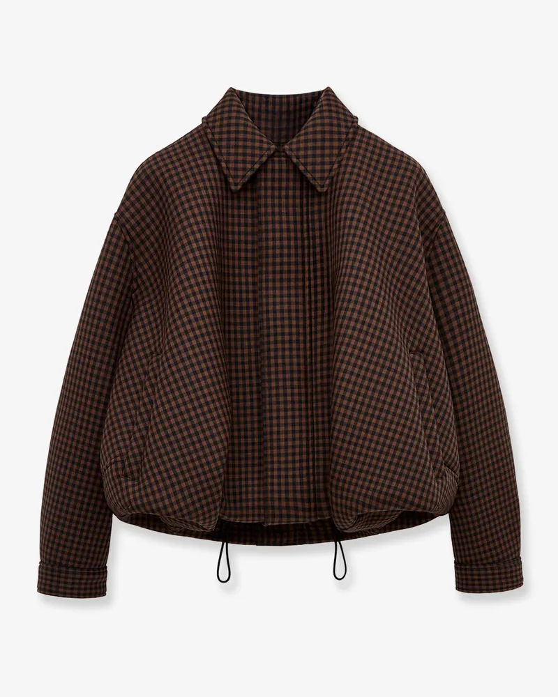 Loewe Wool jacket with checked pattern -  - gender_Man Brown