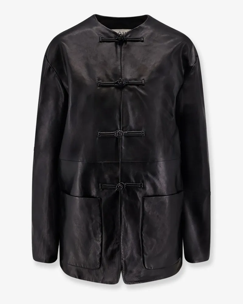 Róhe Mandarin closure leather jacket -  - gender_Woman Black