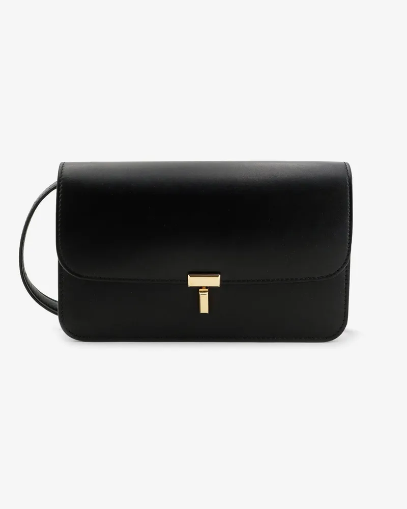 Totême T-Lock leather crossbody bag -  - gender_Woman Black